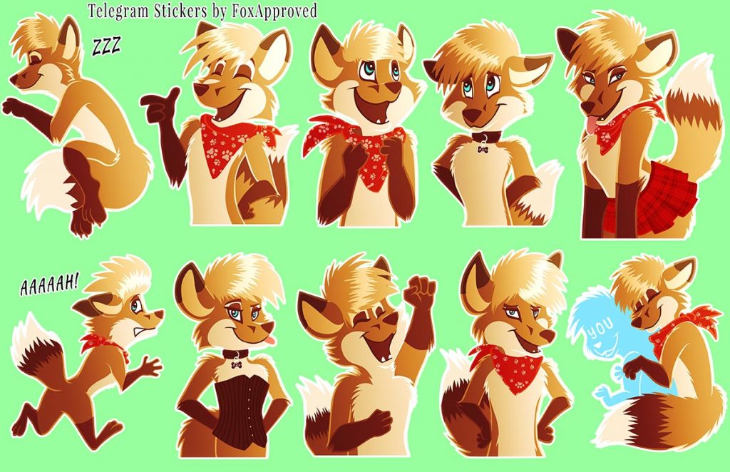 furry stickers on telegram 