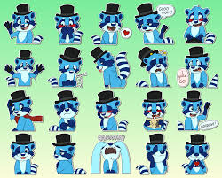 Ice Raccoon stickers telegram