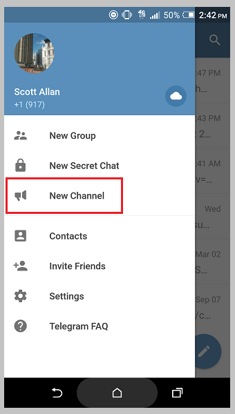 how to create telegram channel