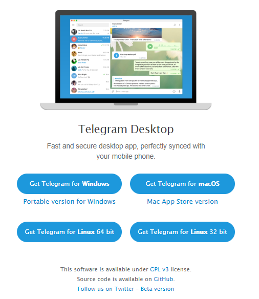 Telegram for PC download