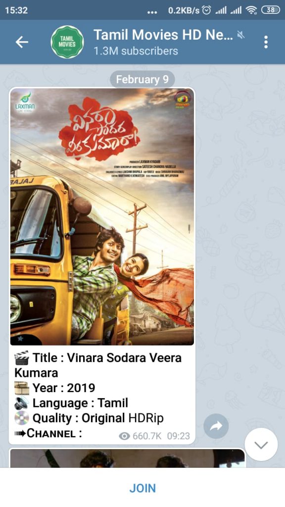 Tamil movies telegram