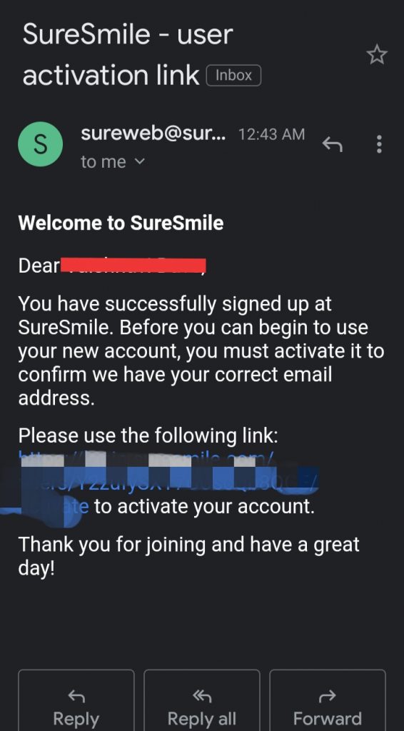 Suresmile User Login