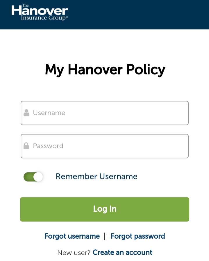 Hnaover Insaurance Login process