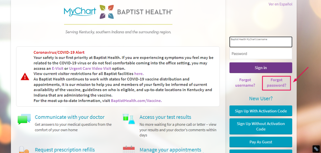 Baptist Health My Chart Patient Portal