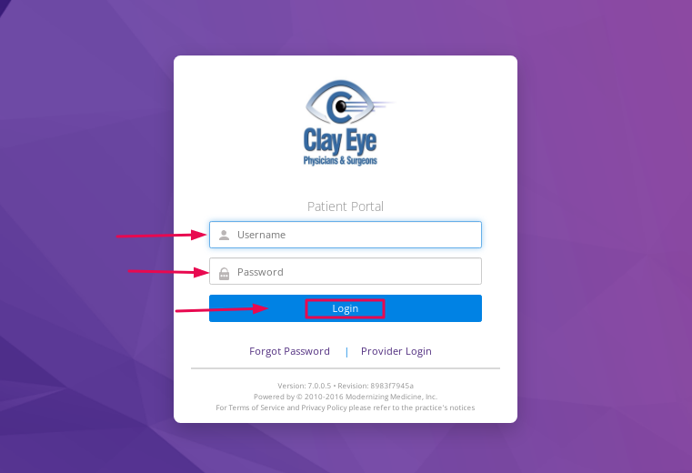 Clay Eye Physicians & Surgeons Patient Portal 