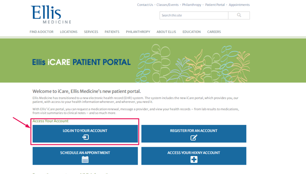 Ellis Hospital Patient Portal