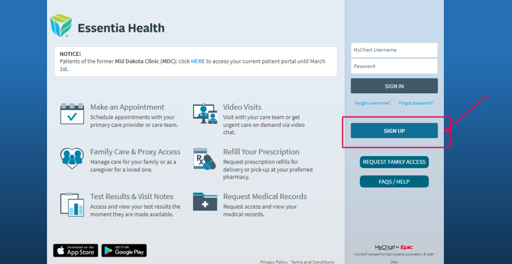 Essentia Health Patient Portal 