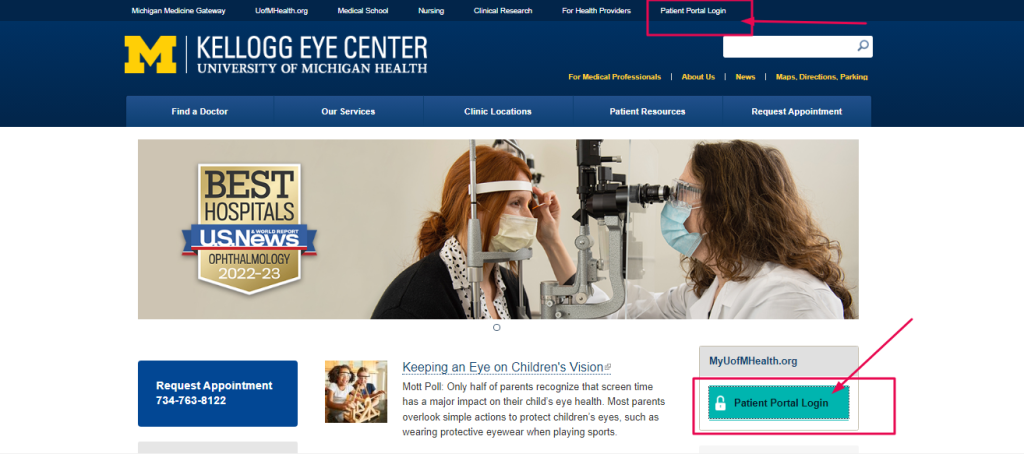 Kellogg Eye Center Patient Portal