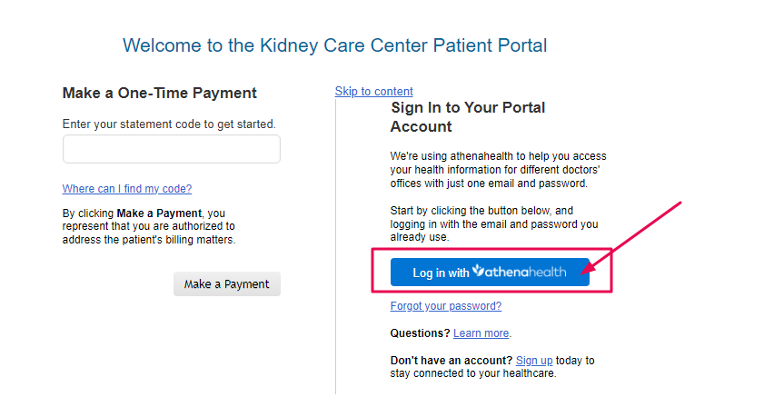 Kidney Care Center Patient Portal