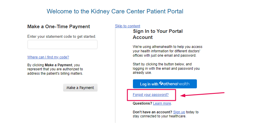 Kidney Care Center Patient Portal
