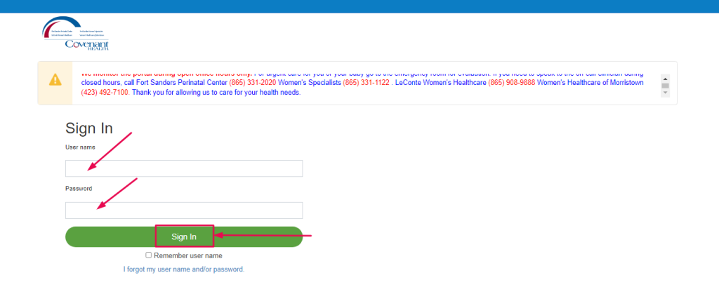 Leconte Women's Center Patient Portal 