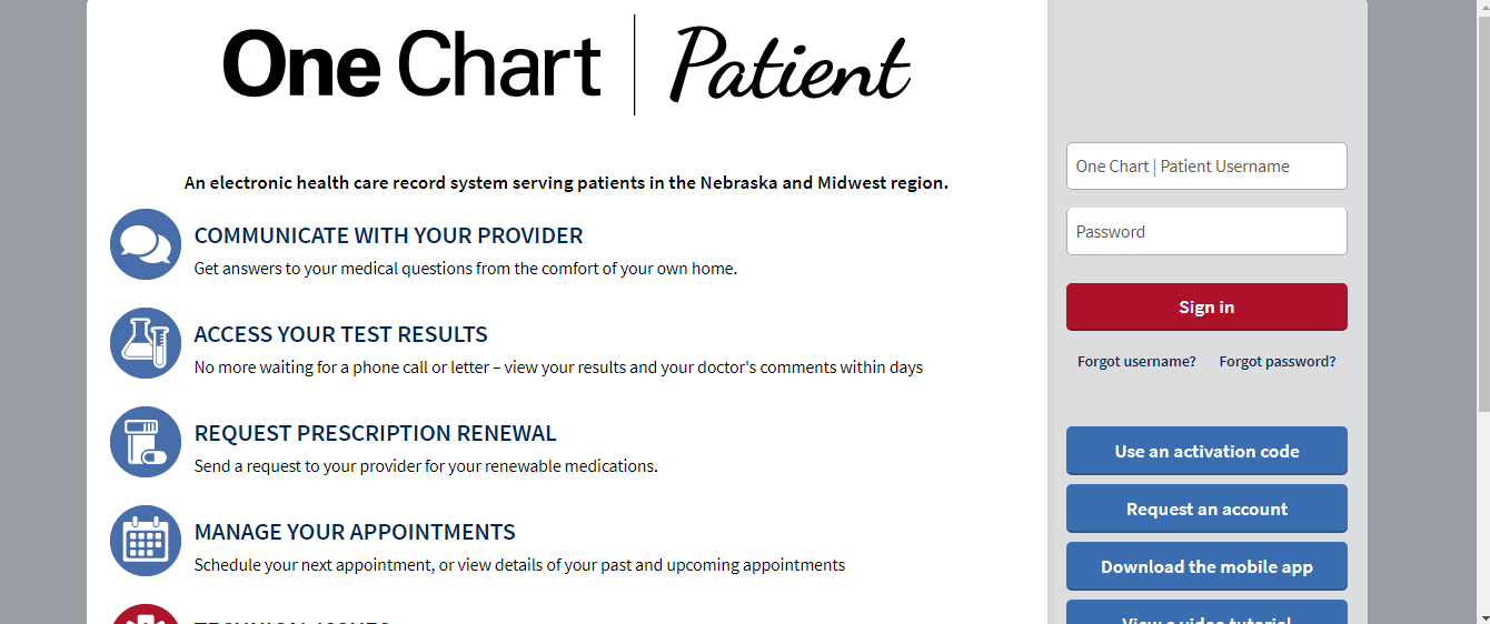 One Chart Patient Portal