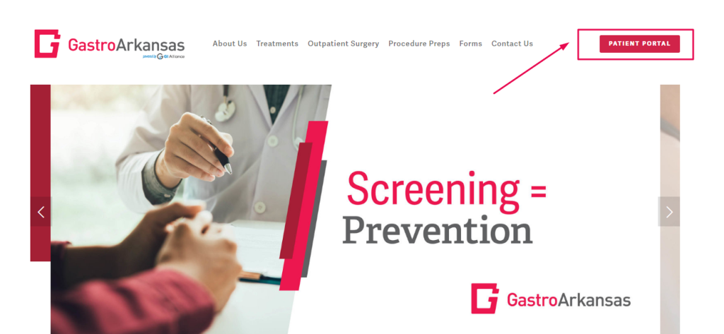 Arkansas Gastroenterology Patient Portal