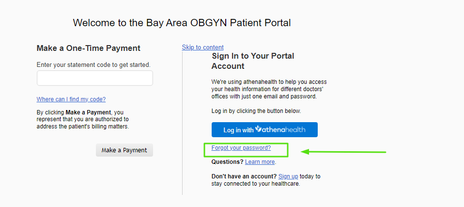 Bay Area OBGYN Patient Portal