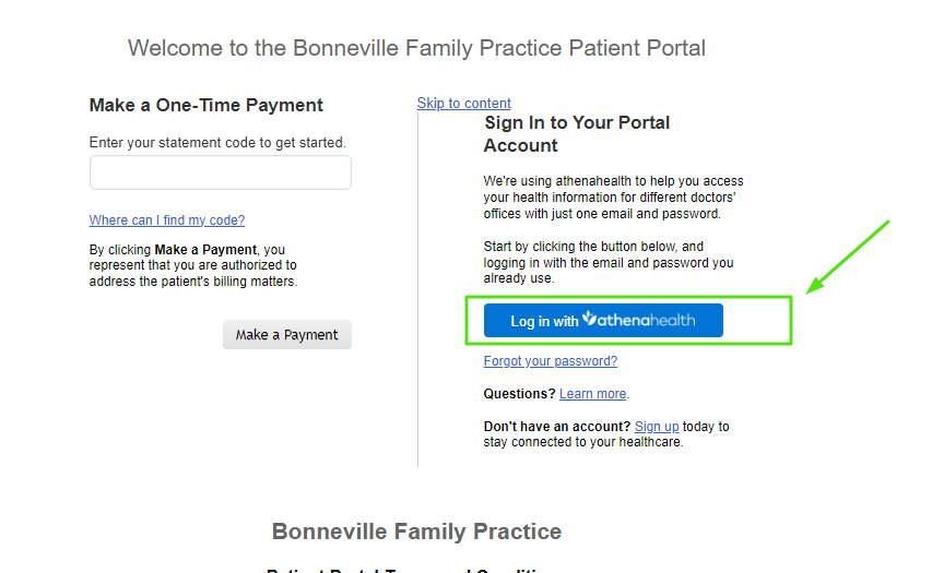 Bonneville Family Practice Patient Portal