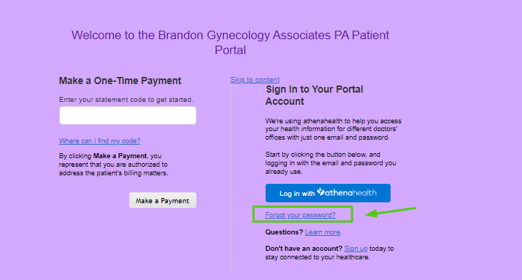 Brandon Gynecology Patient Portal