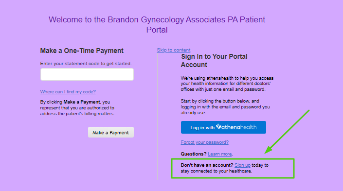 Brandon Gynecology Patient Portal