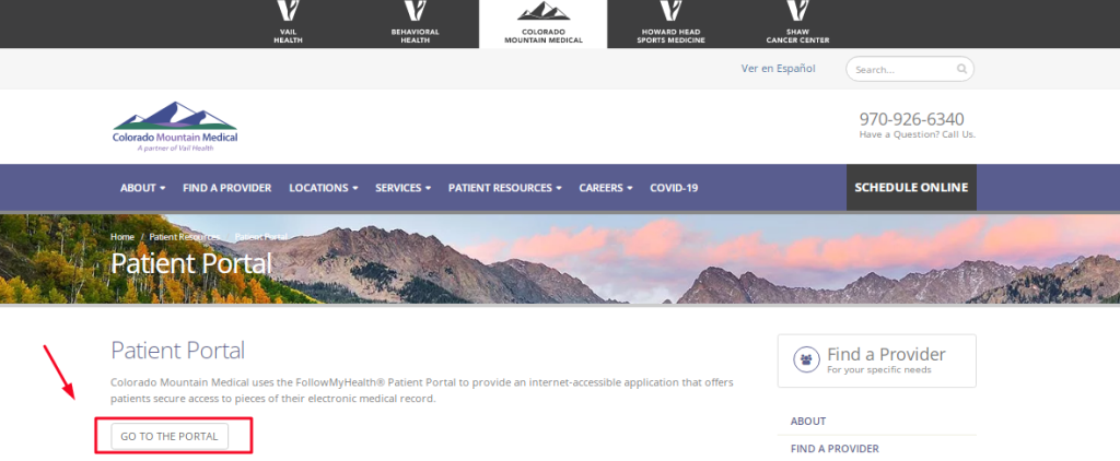 Colorado Mountain Medical Patient Portal