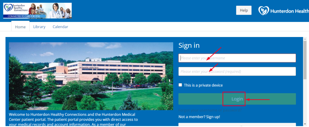 Hunterdon Patient Portal