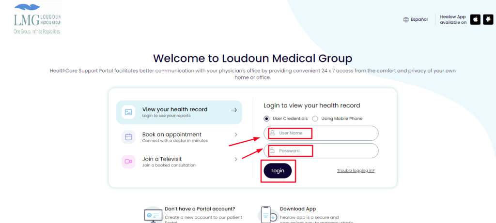 Loudoun Medical Group Patient Portal