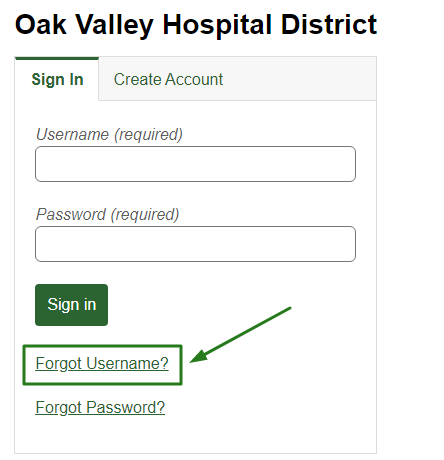 Oak Valley Hospital Patient Portal @ oakvalleyhospital.com