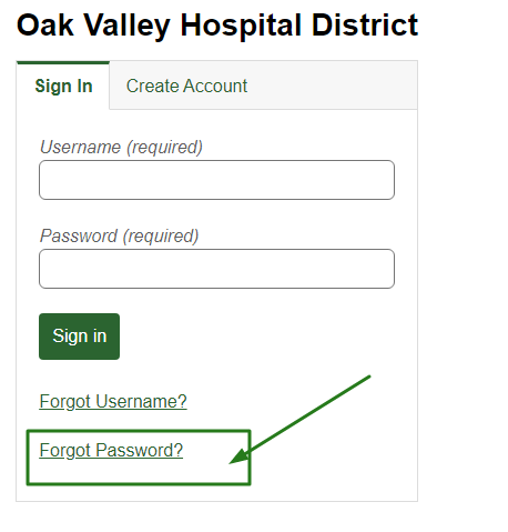 Oak Valley Hospital Patient Portal @ oakvalleyhospital.com