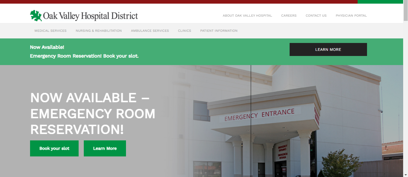 Oak Valley Hospital Patient Portal