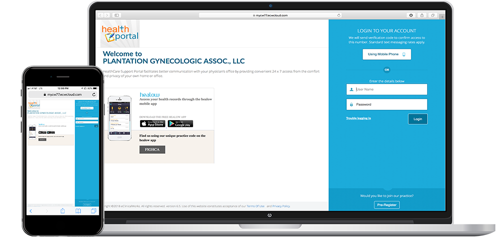 Plantation Gynecologic Associates Patient Portal