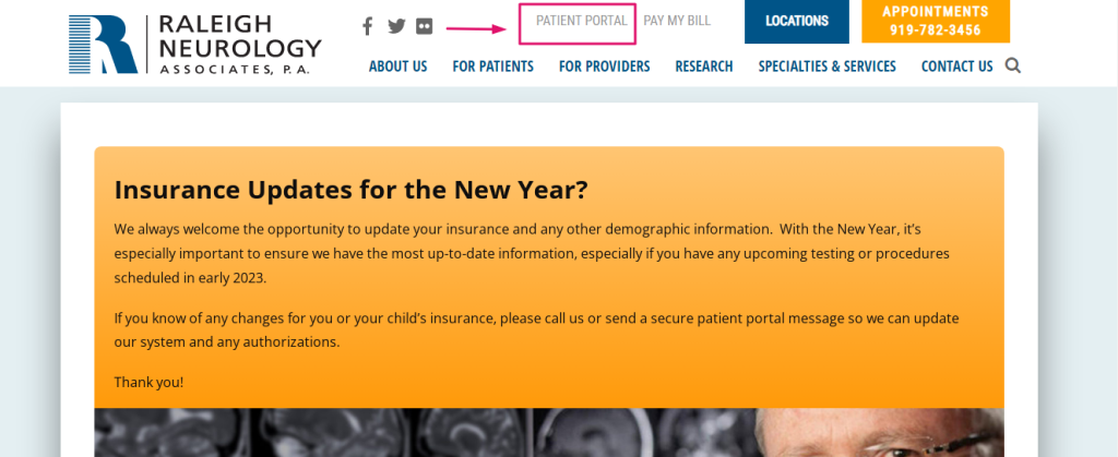 Raleigh Neurology Associates Patient Portal
