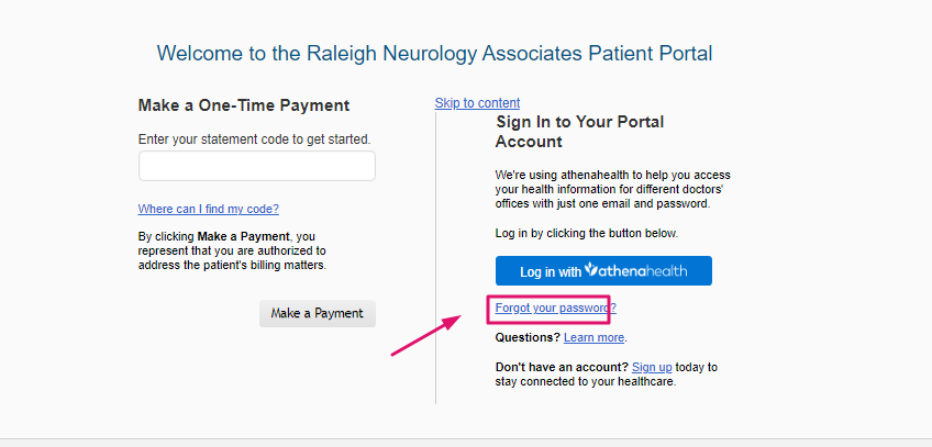 Raleigh Neurology Associates Patient Portal 