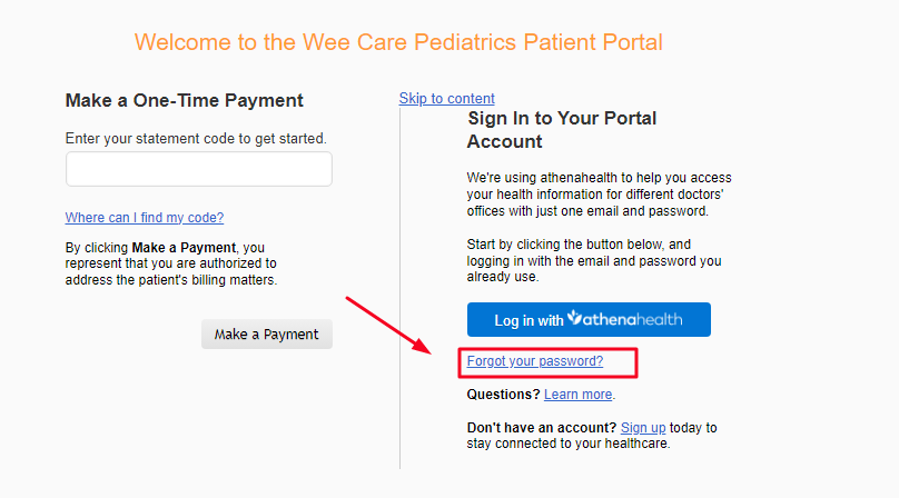 Wee Care Pediatrics Patient Portal