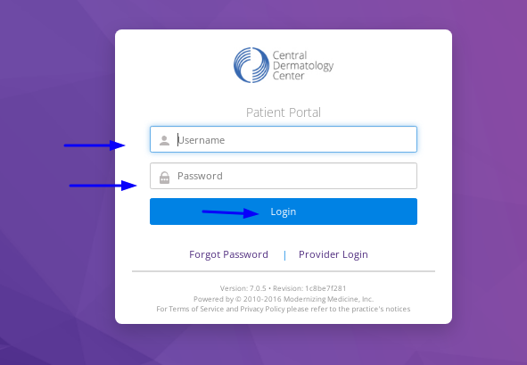 Central Dermatology Center Patient Portal