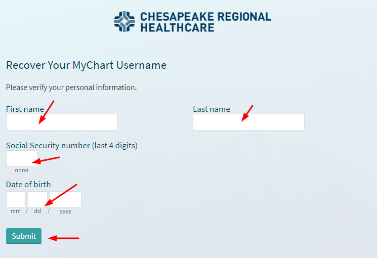 Chesapeake Regional Healthcare Patient Portal