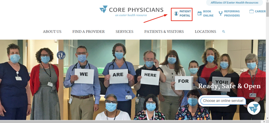 Core Physicians Patient Portal
