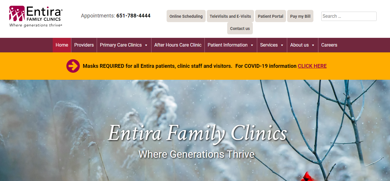 Entira Family Clinics Patient Portal