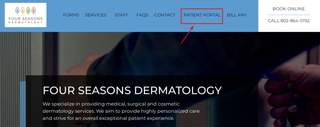 Four Seasons Dermatology Patient Portal