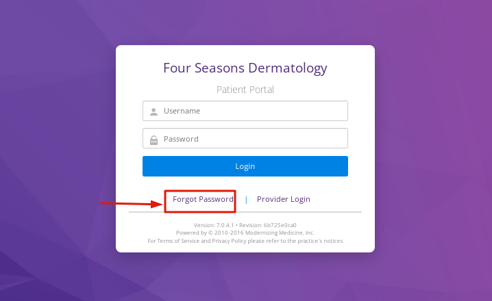 Four Seasons Dermatology Patient Portal
