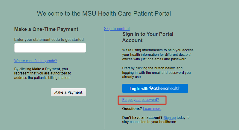 MSU Health Care Patient Portal