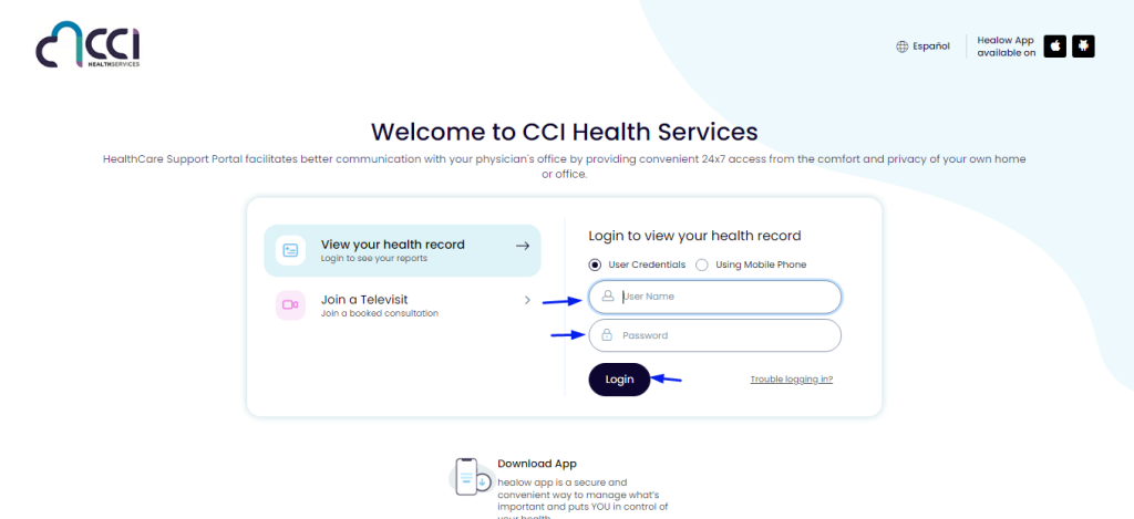 CCI Health Patient Portal