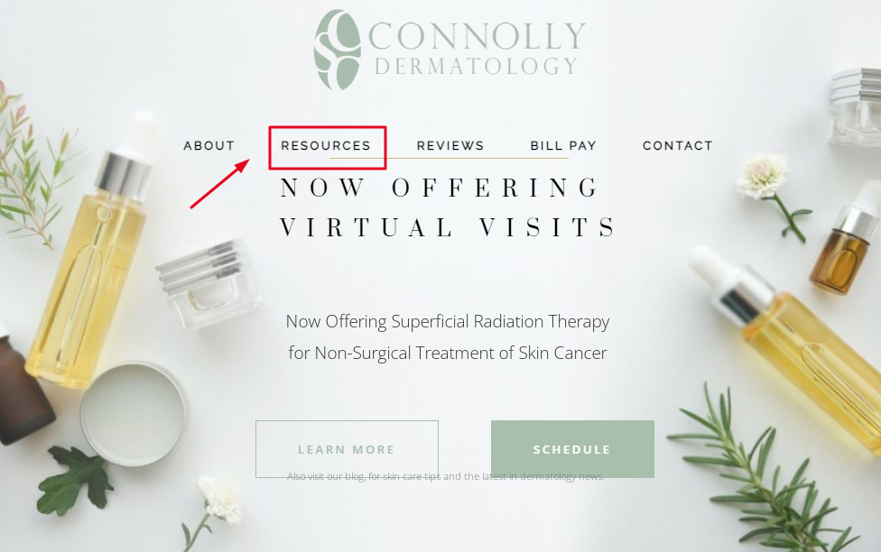 Connolly Dermatology Patient Portal