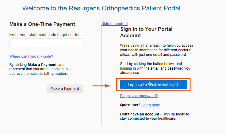 Resurgens Patient Portal