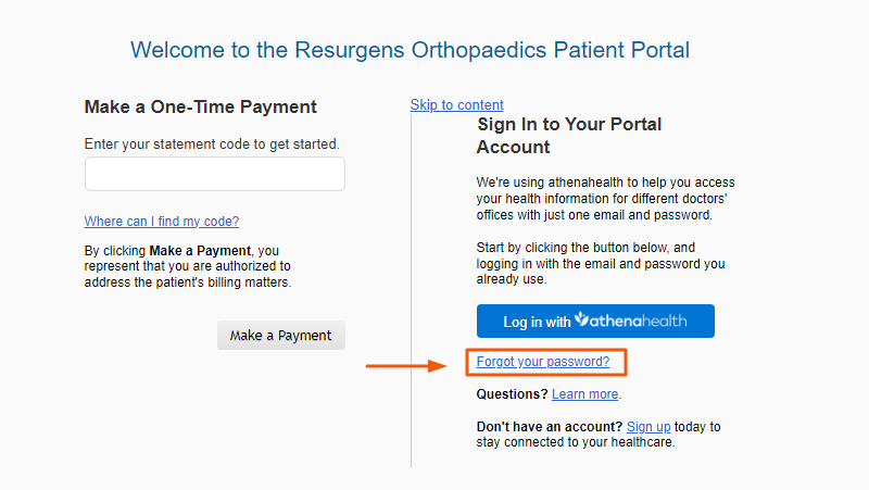 Resurgens Patient Portal