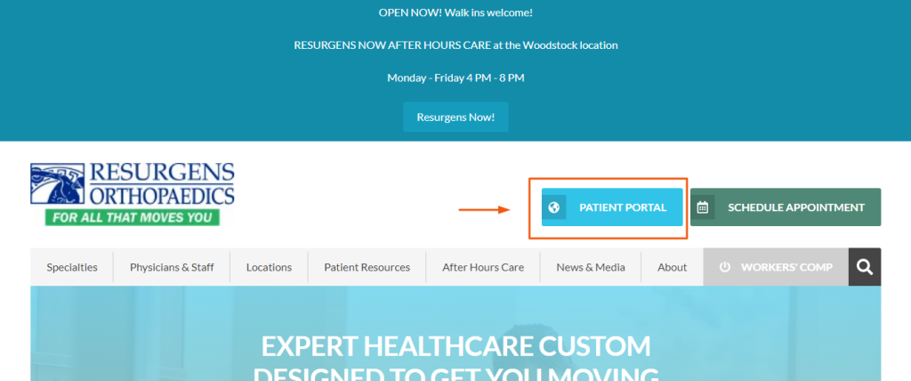 Resurgens Patient Portal