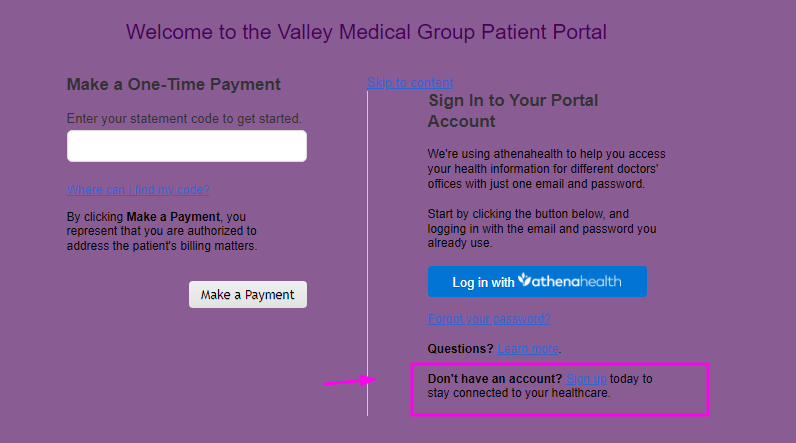 Valley Medical Group Patient Portal