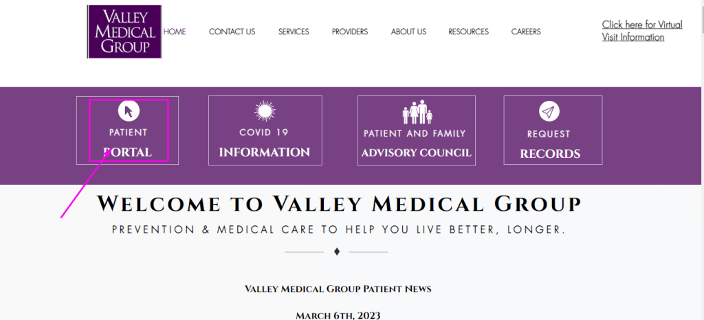 Valley Medical Group Patient Portal