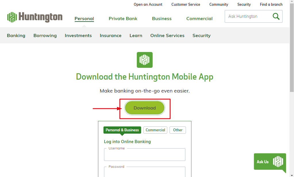 Huntington Bank Login