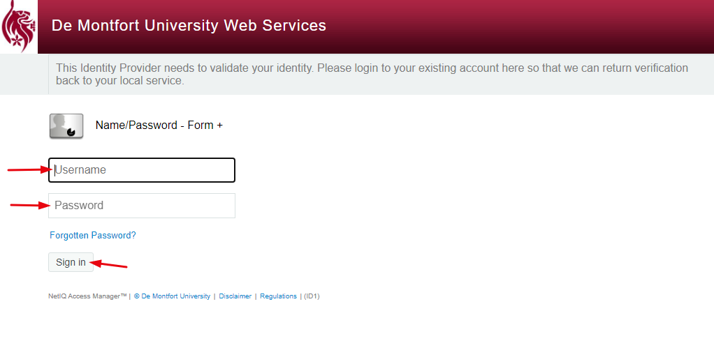 MyDMU Login