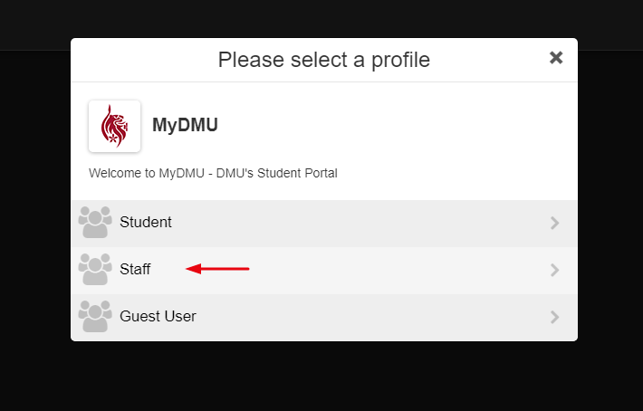 MyDMU Login