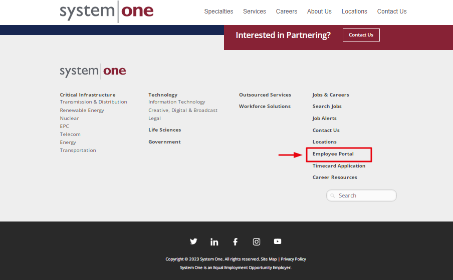 System One Employee Portal