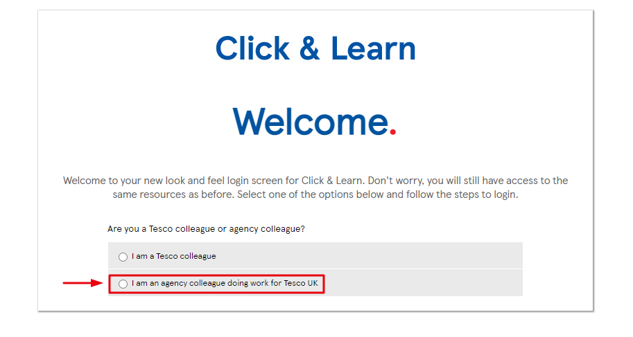 Tesco Click and Learn Login